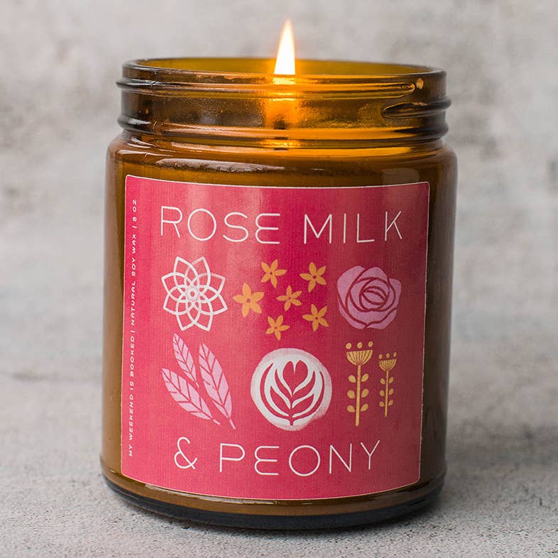 Rose Milk & Peony Candle