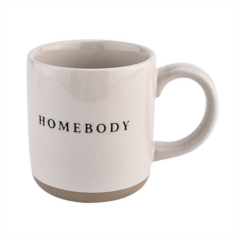 Homebody, Cream Stoneware Coffee Mug, 14 oz