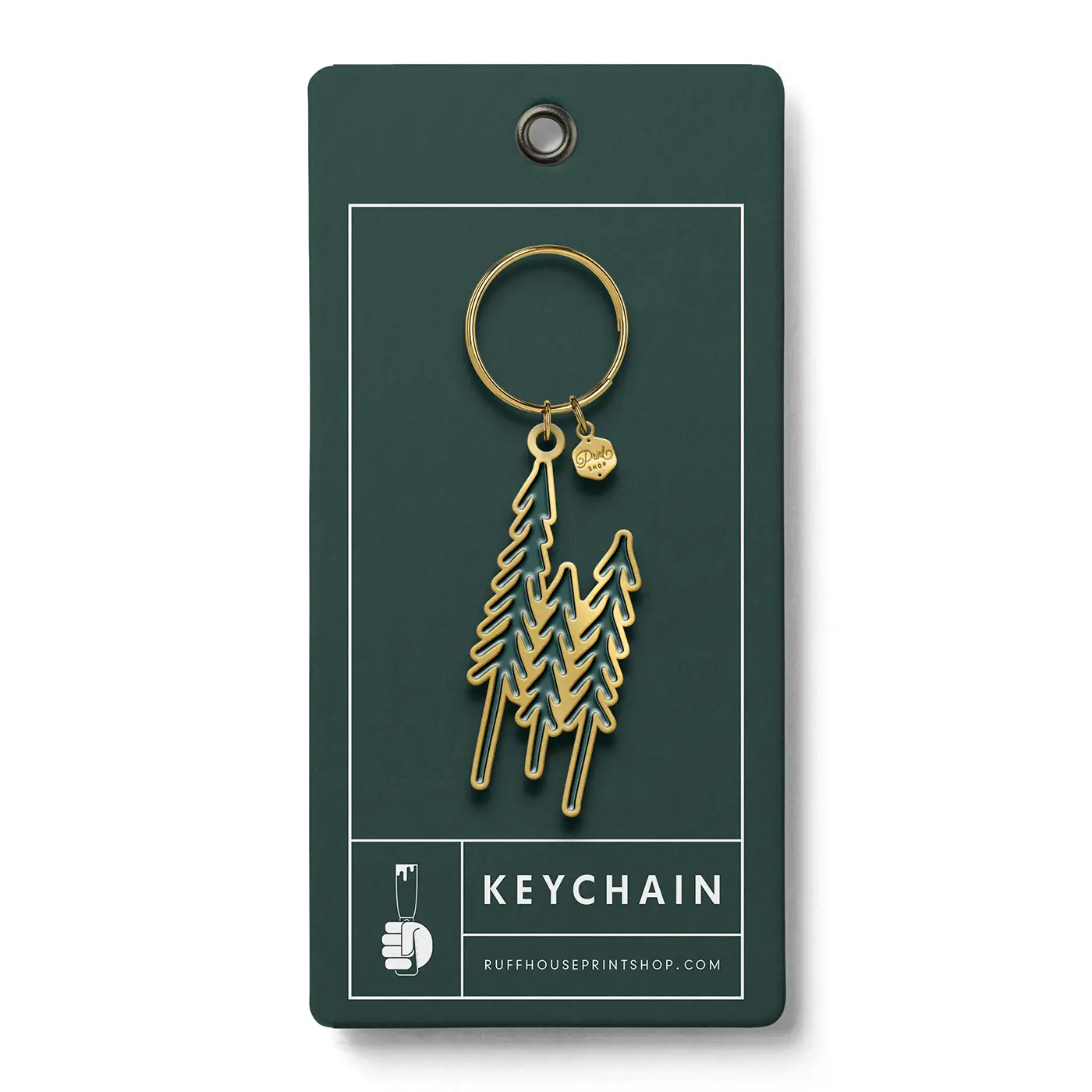 Evergreen Trees Keychain