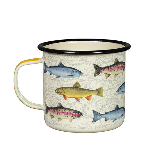 Great Outdoors Fish Enamel Mug