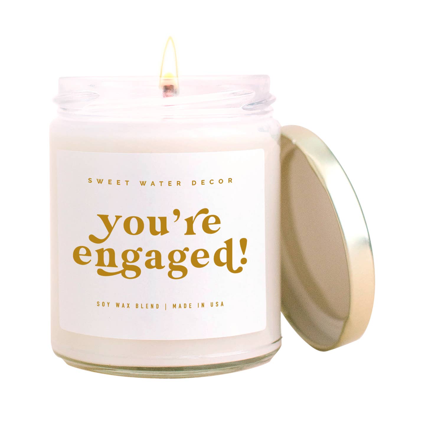 You're Engaged! Soy Candle - Clear Jar - 9 oz