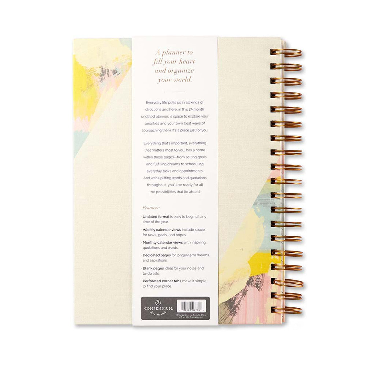 "Something Wonderful Is About To Happen" 17-Month Undated Planner